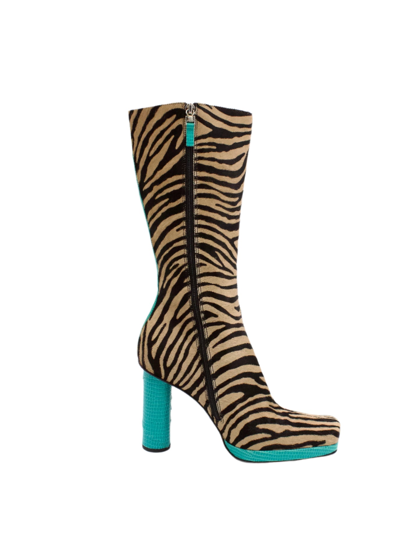 Gianni Versace Zebra Pony Hair Boots