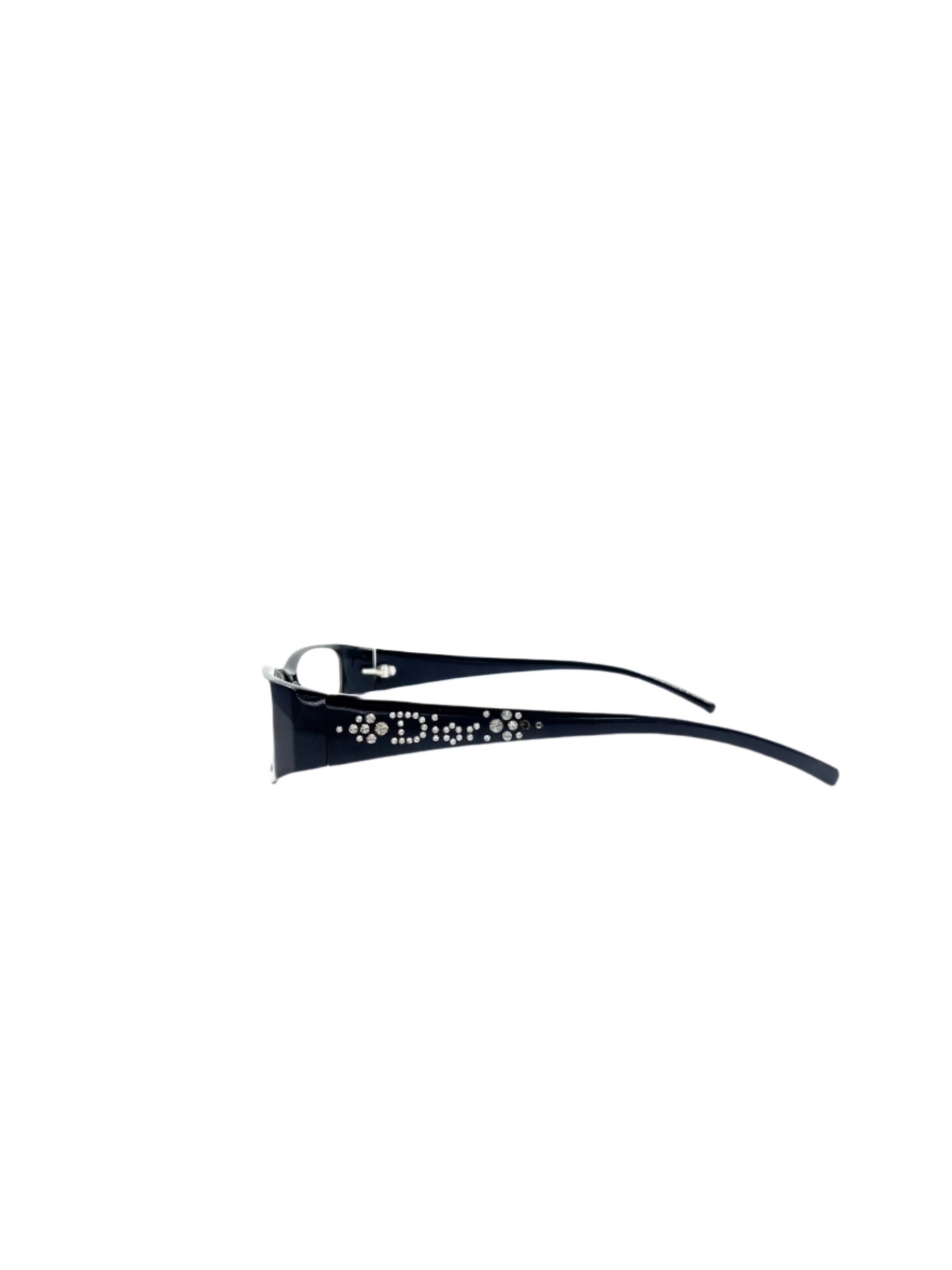 Black Dior Rhinestone Reading Glasses