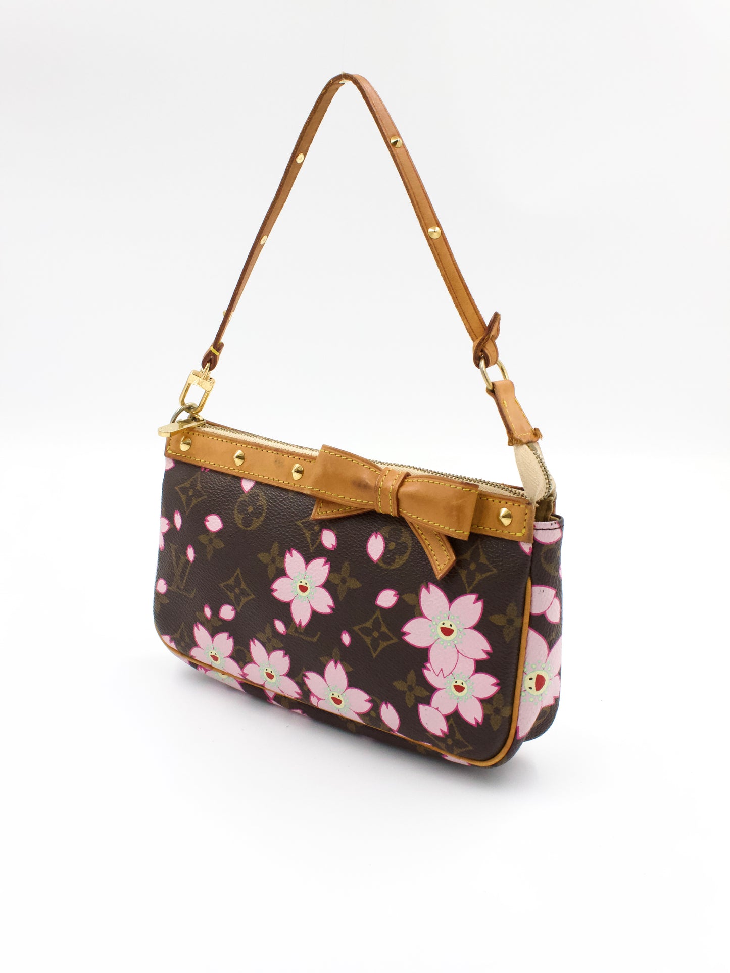 LV x Takashi Murakami Cherry Blossom Pochette