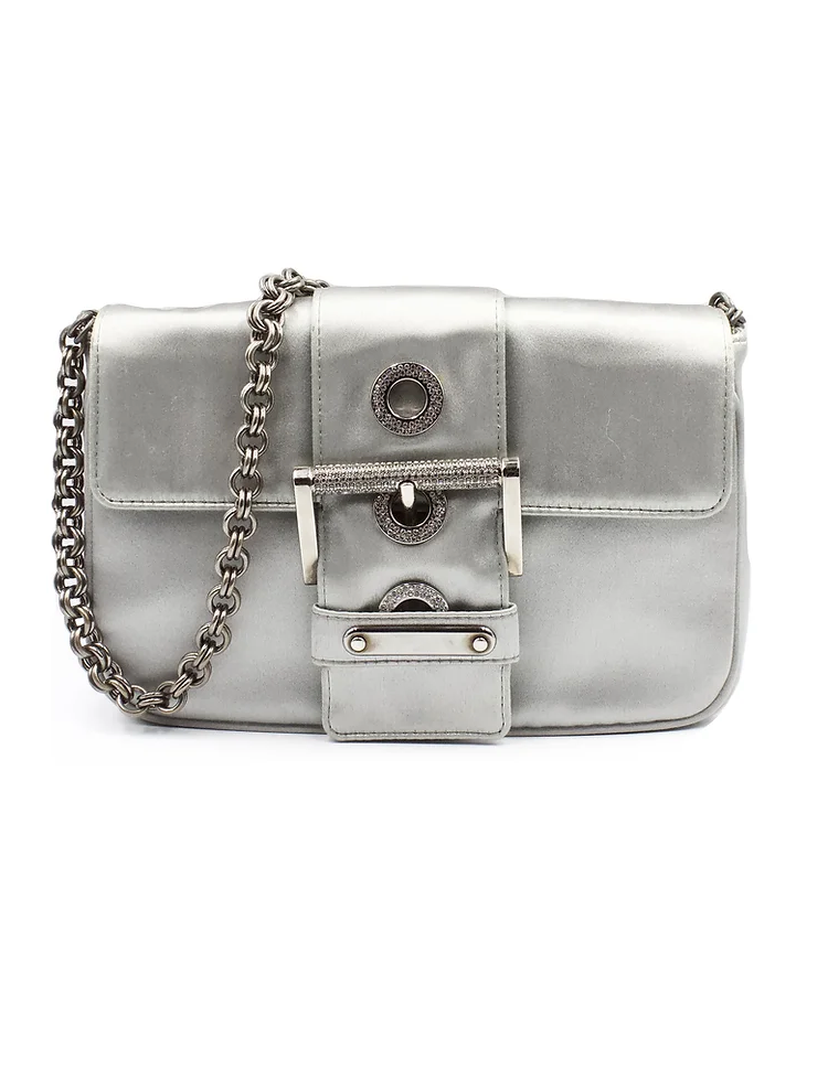 Prada Satin Buckle Chain Bag