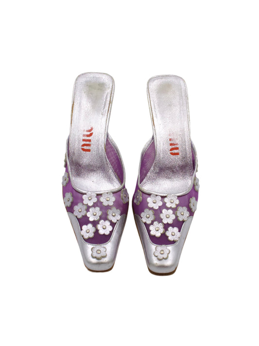 Miu Miu Floral Kitten Heels